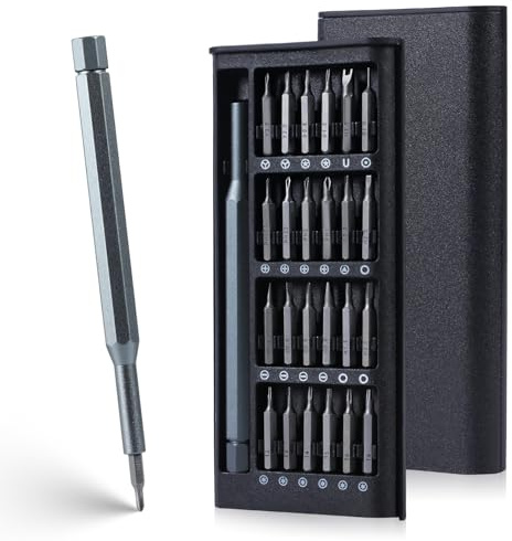 25-in-1 Professional Mini Repair Tool Kit, Small Precision Screwdriver Set, Mini Precision Screwdriver Set Small Bit Tool for Phone, Computer, Watch, Laptop, Macbook, Ring Doorbell, Eyeglass