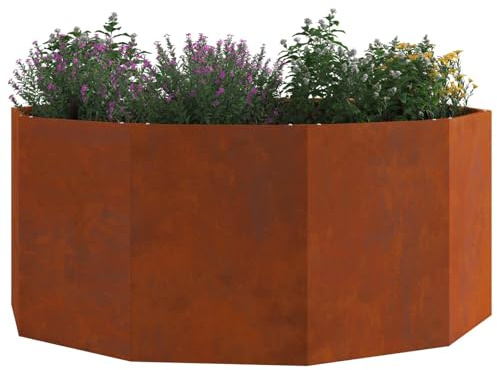 vidaXL Pflanzkübel Rostig 120 x 120 x 50 cm Wetterfeststahl