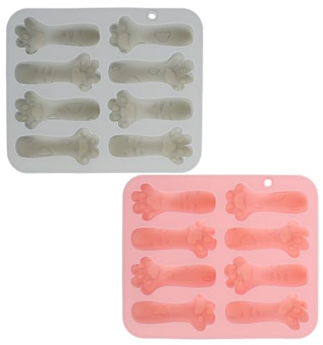 Alipis 2 pezzi Stampi in Silicone Forma di Zampa di Gatto Cavità Stampo Animale per Dolci Te Cioccolato Biscotti Fondente e Ghiaccio Resistenti al Calore e Riutilizzabili Decorazione per