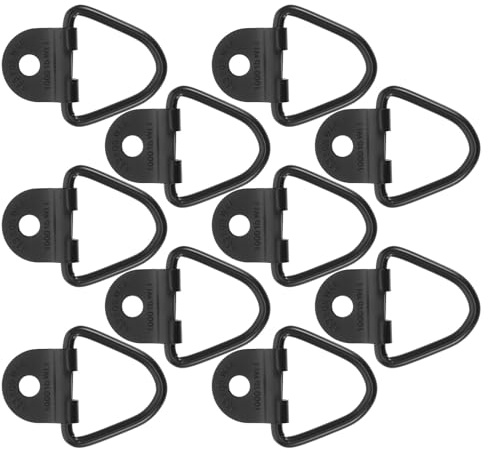Alipis Set da 10 Anelli di Ancoraggio a d in Acciaio al Carbonio Bulloni Ancoraggio a Montaggio Superficiale per Rimorchi e Camion Resistente alla Corrosione per Fissaggio Carichi