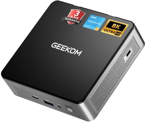 GEEKOM Business Mini PC Air12, Intel 7505, 512GB SSD, DDR4 RAM(aufrüstbar) | N100/N150-Alternative, kompakt, 3 Displays bis 8K, 5× USB und Vorinstalliertes System für Büro & Homeoffice(3 Jahre Garantie)