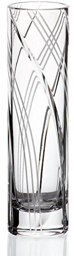 Vase Blumenvase Stangenvase Spito Transparent H 20,5 cm Kristallglas Tischvase Tischdeko Hochzeitdeko