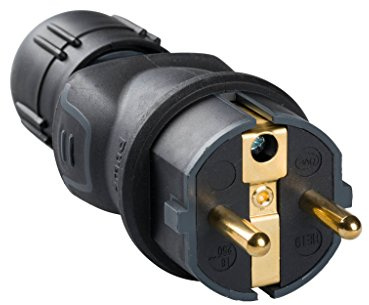 Legrand Vollgummi Schuko Stecker mit Kabelverschraubung