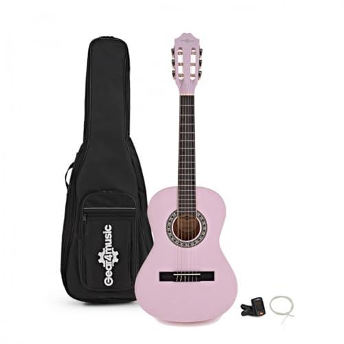 Kinder Konzertgitarre 1/2 Set von Gear4music Rosa