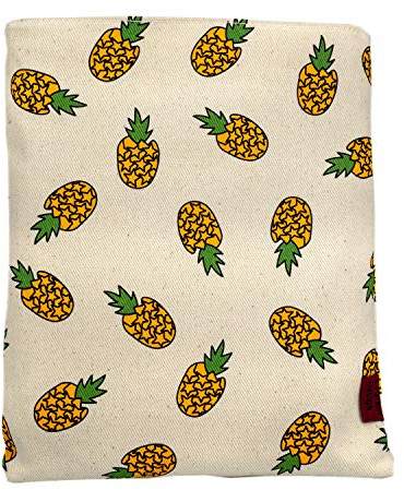 Buchhülle, Motiv: Ananas, klein, mittelgroß und groß, Geschenk für Teenager M