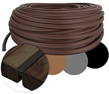 DILUMA Terrassenfugenband 50 Meter Braun für Terrassen mit Fugenabstand von 5,0 bis 7,5 mm - Fugendichtband für Terrassendielen aus Holz & WPC - UV Stabil, Witterungsfest, Temperaturbeständig
