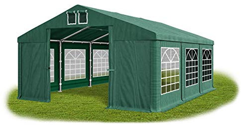 Partyzelt 5x6m wasserdicht dunkelgrün Zelt 560g/m² PVC Plane Hochwertigeszelt Gartenzelt Summer SD - Faltpavillon, Gartenpavillon, Pavillon, Lagerzelt, Gartenhaus, Zeltgarage, Garagenzelt - Partyzelt
