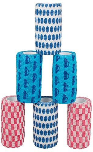 Larcele 6 Bände Selbstklebende Bandage Multifunktions Klebeband Zufällige Cartoon ZZTXBD-02 (Cartoon,10cm*4.5m)