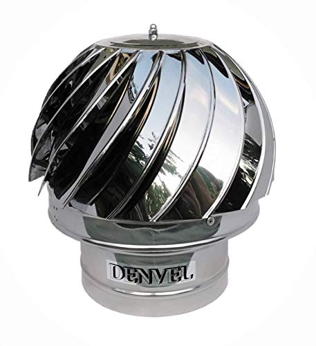 250 mm Drehbarer Kaminaufsatz Edelstahl, Schornsteinabdeckung Drehbar Kaminhaube Schornsteinaufsatz Kaminabdeckung Kamin Hut - Denvel