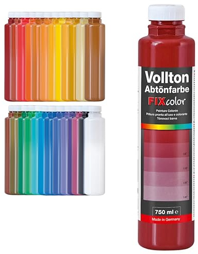 decotric Decolor Bunte Abtönfarbe Weinrot - 750 ml I Dispersionsfarbe für dekorative Anstriche und wasserbasierten Materialien I Hohe Farbkraft & Ergiebigkeit