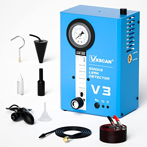VXSCAN EVAP Machine Fumée Automotive V3, Détecteur de Fuite de Fumée de Carburant Système EVAP Voiture avec Débitmètre d'air pour Toutes Les Voitures Motos Camions et Bateaux 12V