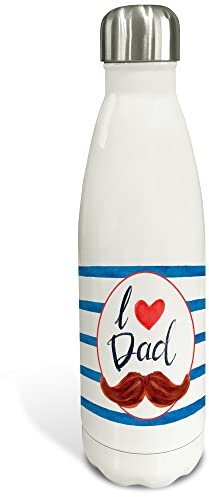 Borraccia personalizzata. Bottiglia personalizzata. Bottiglia in acciaio inox. Bottiglia termica a doppio strato. Senza BPA. 500ml e 750ml. Festa del papà. Amore papà