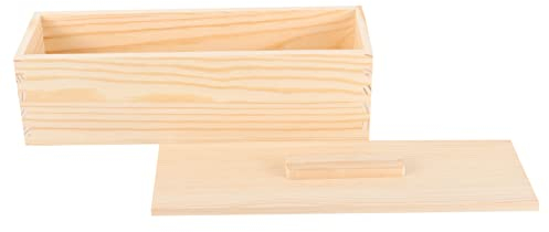 YARNOW Kastenform Aus Holz Für Backen Von Kuchen Und Brot Antihaftbeschichtete Toastform Für Küche Praktische Aufbewahrungsbox Mit Deckel