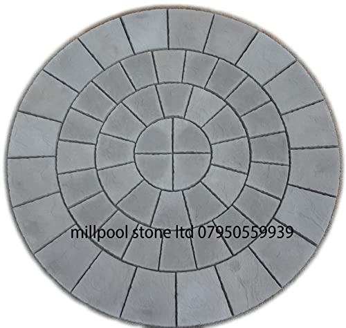 Charcoal Grey 2.56m Paving Circle Stone Garden Patio Feature