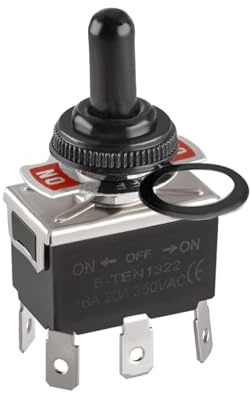 Chelhead Kippschalter Schalter 12v 1 Stück 3 Pin DC AC 16A 20A 250VAC Heavy-Duty Metallschalter für Wagen Boot Marine
