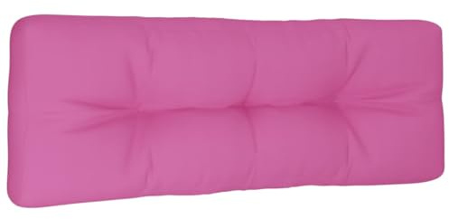 vidaXL Palettenkissen, Kissen für Gartenmöbel Hocker Sofa, Wasserabweisendes Sofakissen, Sitzkissen Palettenpolster Gartenkissen, Rosa Stoff