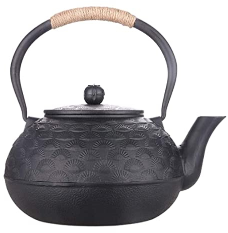 Teiera Giapponese 60oz/1.8L Teiera Ghisa Teiera Pentola di Ferro Grande Capacità Vecchia Pentola di Ferro Ghisa di Stile Cinese Pentola di Ghisa Teiera Tradizionale