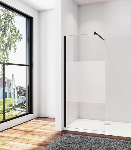 Aica Sanitär Duschabtrennung Walk in Glas Duschwand 8mm Nano Glas Seitenwand,H200cm,70cm