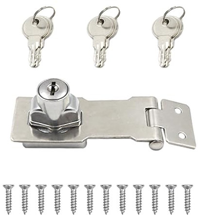 Alnicov Candado con Cerradura de Cerrojo Muebles de gabinete, buzón, pestillo de Armario, Cerradura de Perno de Puerta con Llaves