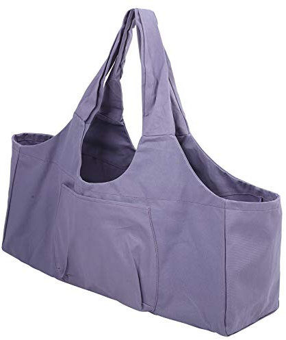 JTLB Yogamatten-Tasche, Große Kapazität, Yoga-Taschen und Tragetaschen Frauen, mit Seitentasche, Leicht, Langlebig, aus Segeltuch, übergroß, Passend Matten, (Lila)