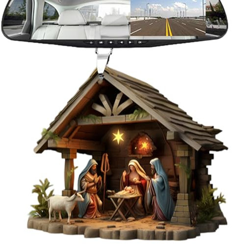 Fizepgo Nativity Scene Ornaments | Jesus Birth Set | Creative Jesus Birth Statue Christmas Decorations - Family Nativity Scene Figure Set Home Decor Christian Gi-fts For Friends