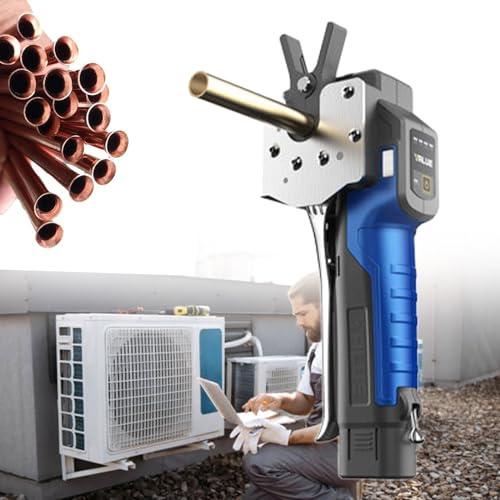 Cartellatrice Elettrica Batteria Kit di strumenti per svasatura tubi in rame/alluminio/ottone - Ideale per riscaldatori d'aria, refrigerazione e riparazioni auto