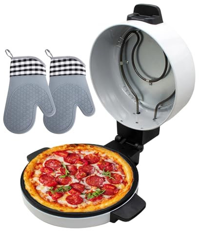 forplubossmmp 2000W Electric Pizza Maker Countertop Pizza Oven 11.8/30CM Bread Machine for Home, Portable Hot Stone Pizza Cooker Non-Stick Heating Plate Maker for Steak Pancake Pizza Omelettes