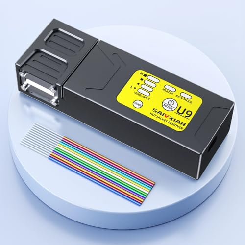 Pince à dénuder thermique rechargeable pour fibre optique - Outil de dénudage automatique pour faisceau de fibres optiques non visibles (Wisoqu9nmtg1zy30-11)
