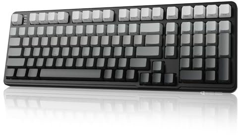 ATTACK SHARK X98 Tastiera da Gioco Meccanica Wireless/Wired a 102 Tasti con Tastierino Numerico, BT5.0/2.4G/USB-C Tri-Mode, Gasket Hot-Swap Linear Switch, Backlit a LED RGB, 4000mAh, QWERTY - Grigio