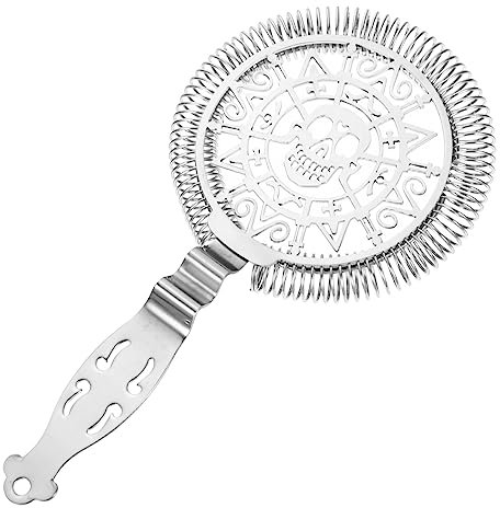 MUCKLILY 1pezzi Filtro Per Cocktail in Acciaio Inossidabile Per Uso Alimentare Resistente a Urti e Ruggine Design Ergonomico e Facile Da Pulire Adatto Per Baristi e Mixologist