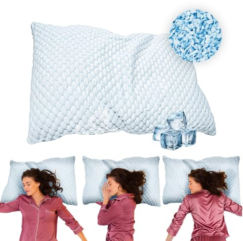 MKS Ergonomisches Memory Foam Kissen 50x70 – Gel Kopfkissen für Seitenschläfer und Rückenschläfer – Atmungsaktives Schlafkissen mit abnehmbarem Bezug – Nackenkissen für Erwachsene