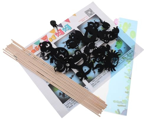 HANABASS Shadow Puppet Theater Set for Kids Preschool Educational Toys Interactive Storytelling and Creative Stage Play Materials for Kindergarten Learning