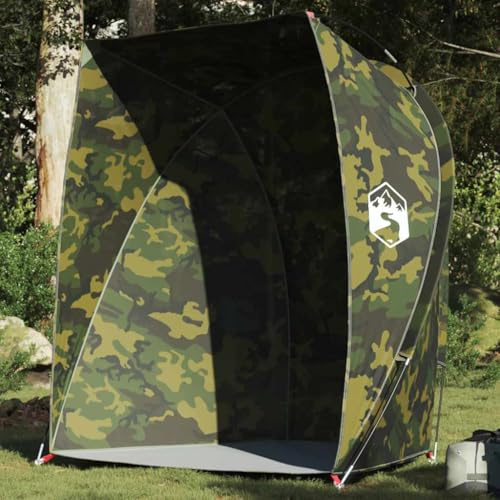 Tienda de Pesca Impermeable, Material Poliéster 185T con Revestimiento PU, Diseño Camuflaje y Ventilación Mejorada, Tienda de Campaña Familiar, Tenda Campismo,Color Camuflaje, 150x100x150 cm