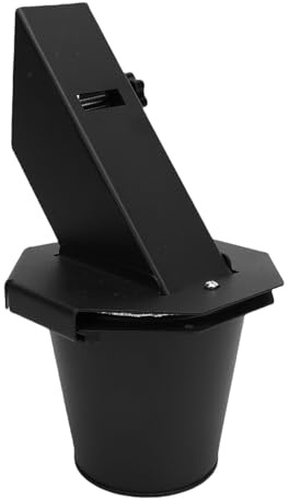 Fockety Seau à Graisse Robuste et 12 Sacs en Aluminium jetables, Seau et bac d'égouttage pour fumoir décalé, Barbecue à granulés Rec Tec, Barbecue en Z (Noir)