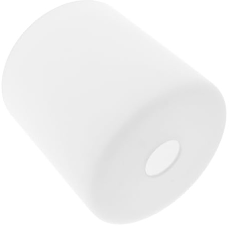 WEKADRIN Cylindrical Glass Lampshade with E27 Bulb Holder Compatible for Standard Lamps, White Minimalist Design Providing Even Light Distribution, for Floor and Table Lamps