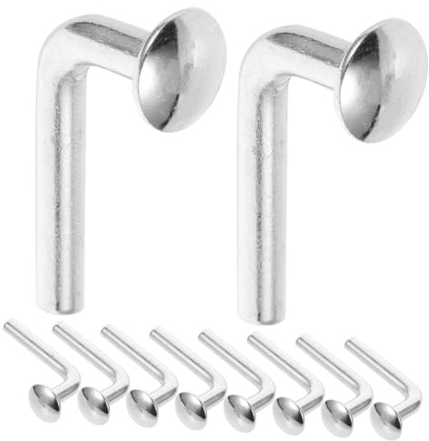 BAZEITFLOW Pasador l De Alta Resistencia Para Estanterías De Palets, Pasador De Seguridad Galvanizado 5x47 Mm, Tornillos De Bloqueo Metálicos Para Almacenamiento Industrial, Pack 100 Unidades