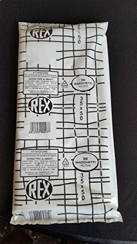 100 Sacchetti Politene Rex Cm 35x50, Confezione Resistente E Multifunzionale, Per Uso Alimentare E Generico