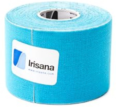 Irisana - Esparadrapo Deportivo - Azul - 6,5 x 5 x 6,5 cm - Kinesiology Tape - Vendaje Elástico Neuromuscular - Turmalina - Elástico y Resistente al Agua