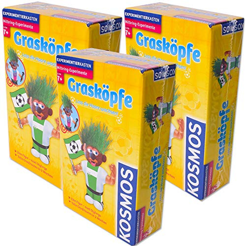 3 Stück Kosmos Mitbring Experimente Graskopf Figur Pflanzen Experiment Kinder Mädchen Geschenke Mitgebsel Mitgringsel
