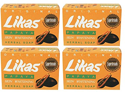 Likas Jabón de papaya original, paquete de 4