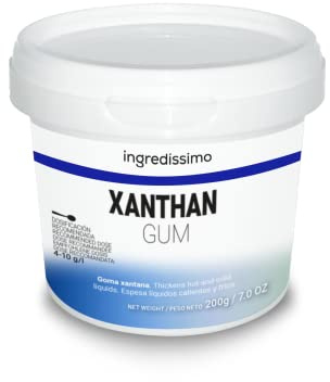 INGREDISSIMO - Goma Xantana 200 g, Espesante en Polvo Fino, Estabilizante natural, Producto Vegano y sin Gluten, Color Crema, Estabilizante y Emulsionante | Estabilizante y emulsionante natural, salsas, uso alimentario, profesionales y aficionados, sin gluten, apto veganos