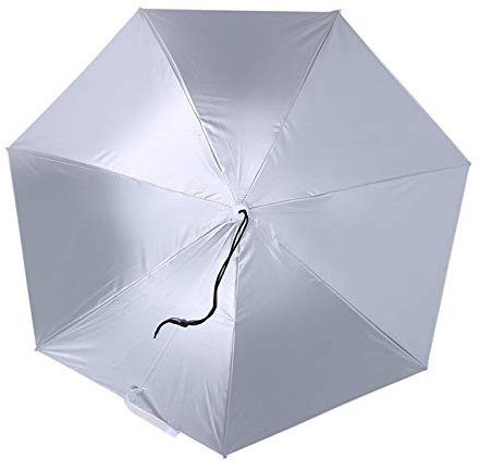 QANYEGN Falten Kopfbedeckung Regenschirm Hut, Am Kopf Montierter Regenschirm, Anti Kopf Regenschirm Sonnenschutz fr Drauen, Angeln