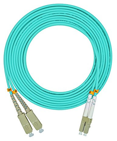ZOGUO 100 metri LC-SC Duplex 10 gigabit 50/125 cavo in fibra ottica multimodale OM3 Aqua 1 0 GB, Jumper corda patch