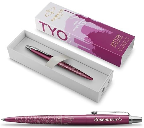 PARKER Jotter Tokyo Sonderedition mit Gravur | Premium Stift | Geschenkbox | blaue Mine | personalisiertes Geschenk | Namen | Geburtstag (Tokyo)