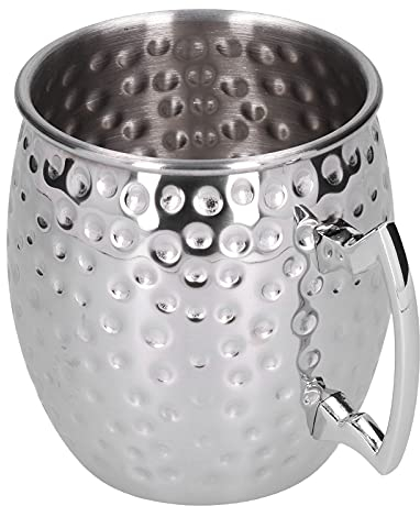 UPQRSG Moskau Mule Becher, 550 Ml, Cocktail Kupferbecher, Wein, Kaffee und Cocktailbecher aus Edelstahl, Gehämmerter Mini Becher für Gekühlte Kaltgetränke, Heimbar, Trinkgeschirr, Bareware