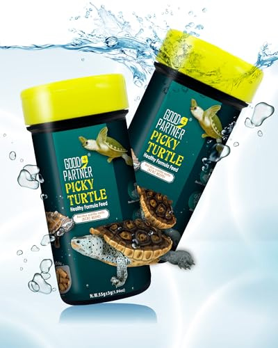 GOOD PARTNER Purify Series for Aquatic Turtle Food, Suitable for Turtles and Red Eared Slider, Floating Sticks, Good for Shell Health and Growth, 3.35oz (Pack of 2)