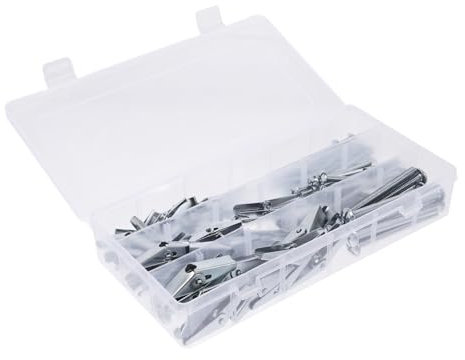 FELTECHELECTR 48pezzi Ancoraggi Toggle Per Cartongesso Viti Farfalla Carbonio Fissaggi Resistenti Per Pareti e Soffitti Facile Installazione e Adatto Per Uso Domestico