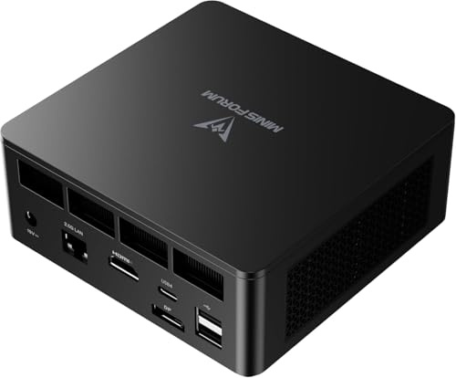 MINIS FORUM Mini PC UM760 Slim, AMD Ryzen 5 7640HS, 6 Kerne/12 Threads bis zu 5,0 GHz, 16GB DDR5 RAM 1TB PCIe4.0 SSD, HDMI/DP/USB4 Ausgänge, 2,5G LAN, WiFi 6E, BT5, AMD Radeon 760M