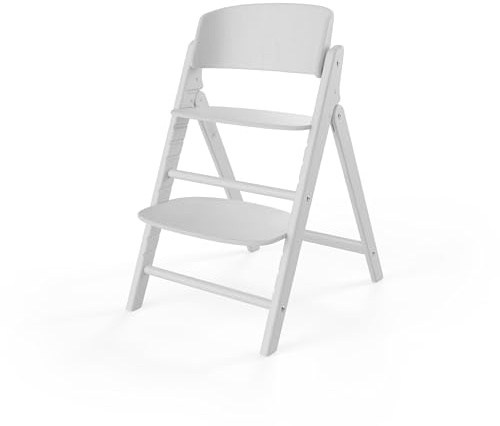 CYBEX Guld CLICK & FOLD barnstol, Växer med barnet, 3-99 år, Kan användas från födseln genom separata tillbehör, Bokträ, Helvit