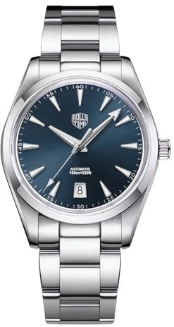 TYBERLEY RollsTimi 7912 Orologio da polso da uomo automatico di lusso NH35 Movimento AR Zaffiro Acciaio Inox Impermeabile Casual Uomo Sportivo Orologio da polso Data Display, Blu grigiastro.,